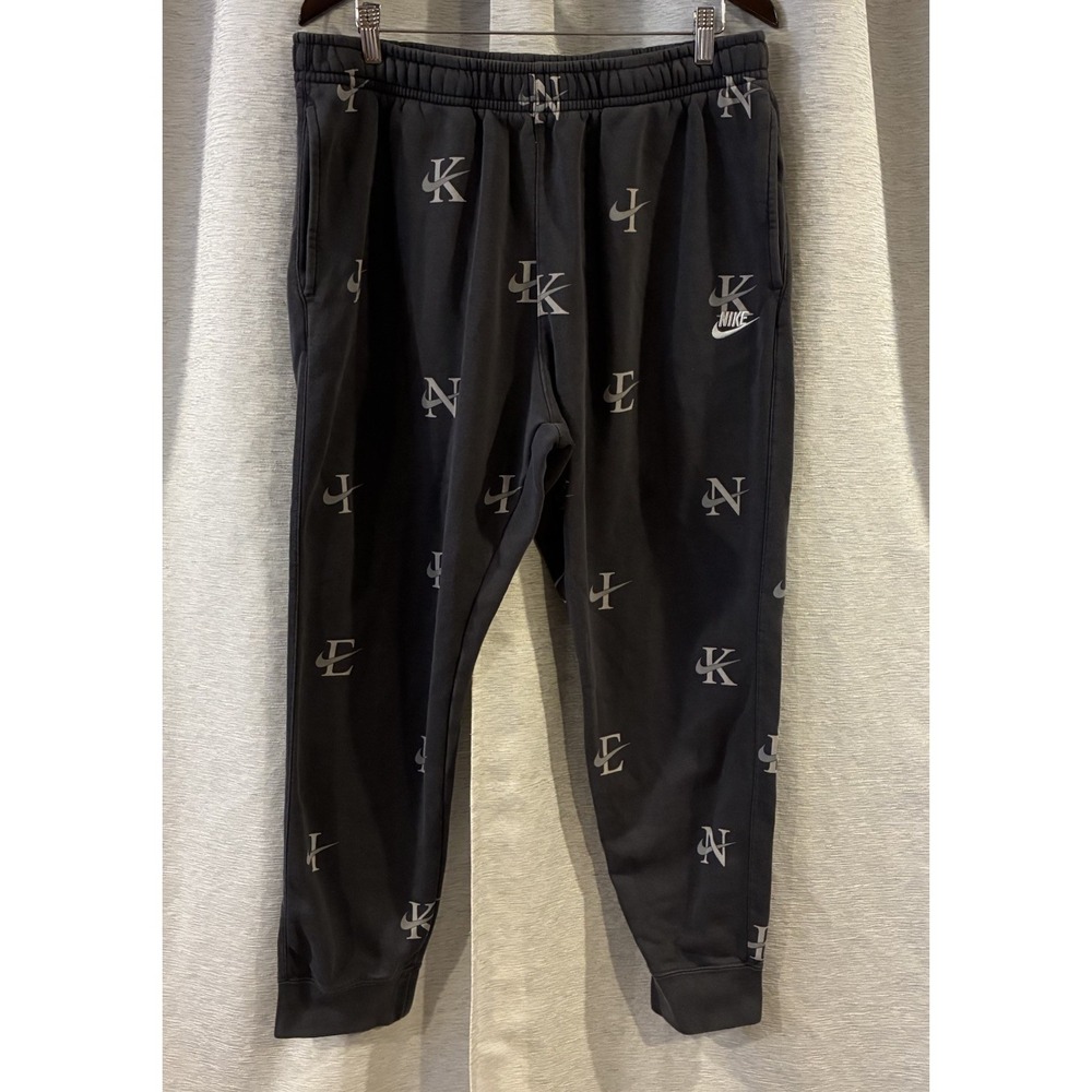 NIKE Joggers black printed NSW AOP Club fleece retro sportswear sweatpants XXL